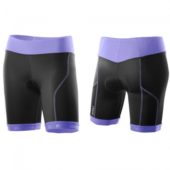 2XU Perform tri short lang Damen schwarz-violett 2015 WT2852b WT2852b